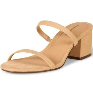 Amazon Essentials womens Women's Thin Two Strap Heeled Slide Sandal